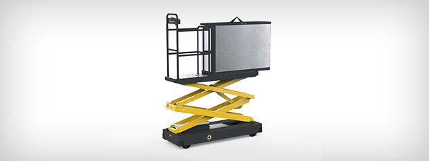 Qii-Lift harvesting trolley with bottom unloading container